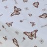 Jogo de Cama King 3p Lençol sem Elástico + Fronha 100% Algodão Percal Esmeralda:borboleta Marrom - 3
