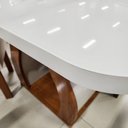 Ver imagem 5 de Sala de Jantar 130x90 Ibiza MDF/Vidro 4 Cadeiras Bom Pastor Naturale/Off Linho Off