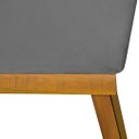 Ver imagem 4 de Kit 2 Poltronas Bella Luxo Base de Madeira Maciça Recepção - Linho Cinza