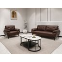 Ver imagem 1 de SC-9907 Conjunto Internacional Sofá 1,93m com 2 Poltronas Café Material Ecológico Sala Conforto