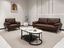 Ver imagem 1 de SC-9907 Conjunto Internacional Sofá 1,93m com 2 Poltronas Café Material Ecológico Sala Conforto