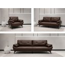 Ver imagem 2 de SC-9907 Conjunto Internacional Sofá 1,93m com 2 Poltronas Café Material Ecológico Sala Conforto