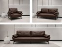 Ver imagem 2 de SC-9907 Conjunto Internacional Sofá 1,93m com 2 Poltronas Café Material Ecológico Sala Conforto