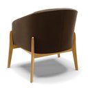 Ver imagem 5 de Kit 02 Poltronas Stella Suede Marrom Base Madeira Castanho - D’Rossi