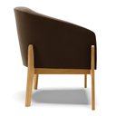 Ver imagem 4 de Kit 02 Poltronas Stella Suede Marrom Base Madeira Castanho - D’Rossi