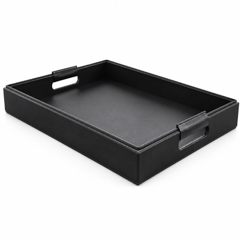 Bandeja Retangular Decorativa - Organizadora - Alças - Costura Pespontadas