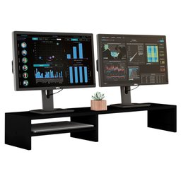 Suporte Stand Base para Monitor Laptop Soft Elevado 95cm em Mdf com 01 Prateleira - Desk Design - 2