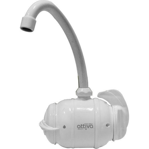 Torneira Elétrica Ativa De Parede Branca 127v FORUSI - 1