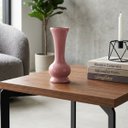 Ver imagem 2 de Vaso Solitário Bojudo em Cerâmica Artesanal Decorativa 17,5cm:Rosa