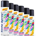 Ver imagem 1 de Kit 6 Tinta Spray Uso Geral Preto Brilhante Mundial Prime 400ml