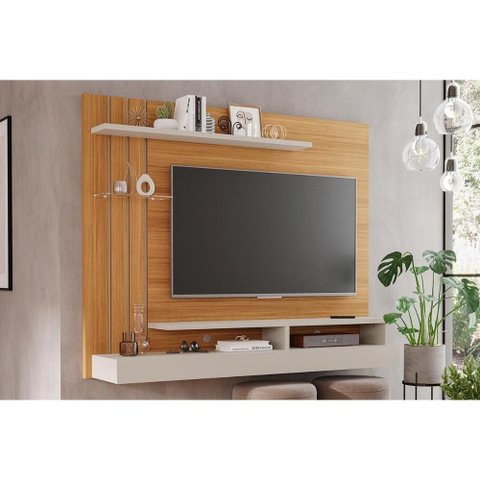 Painel P/ Tv Casal Valência até 50 Polegadas Nature/off White - Permóbili