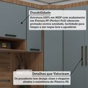 Ver imagem 5 de Quarto Modulado Queen Canto Diagonal Guarda-roupas Maleiro e Cabeceira Paris Master Luciane Móveis