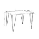 Ver imagem 3 de Conjunto De Mesa Eames Clips De Ferro Preto Tampo Quadrado Branco 90x90 4 Cadeiras Ferro Preta Assen