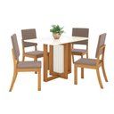 Ver imagem 1 de Conjunto Mesa com 4 Cadeiras Thalia em Mdf e Mdp Henn