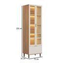 Ver imagem 4 de Cristaleira Bless 2 Portas 1 Gaveta 100% Mdf Jequitiba/off White Fosco - Linea Brasil