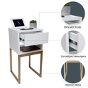 Ver imagem 4 de Mesa de Cabeceira Industrial Eco 30 Base Dourada - Enviamos Montado