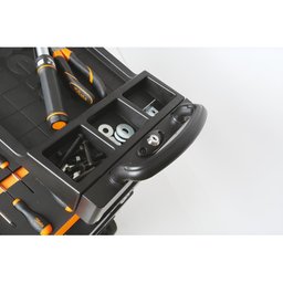 Carrinho de Ferramentas Tipo Trolley Rebatível 2 Gavetas com 6 Tabuleiros Laranja C27s/o Beta - 7