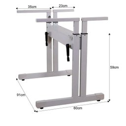 Mesa de Escritório Regulagem Altura Home Office sem Tampo - 3