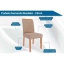 Ver imagem 3 de Conjunto: Mesa de Cozinha Ester Tampo Madeirado Oval C/ Vidro 210x100cm e 6 Cadeiras Fernanda
