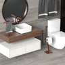 Porta Papel Higiênico de Chão e Toalha Lavabo Rose Gold.s - 3