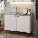 Ver imagem 4 de Balcão de Cozinha 2 Portas Branco Fosco 1502 - Genialflex