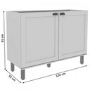 Ver imagem 2 de Balcão de Cozinha 2 Portas Branco Fosco 1502 - Genialflex