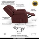 Ver imagem 6 de Poltrona do Papai Reclinável Melim Elétrica Led Massagem Veludo Vinho Fh1