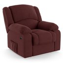 Ver imagem 1 de Poltrona do Papai Reclinável Melim Elétrica Led Massagem Veludo Vinho Fh1
