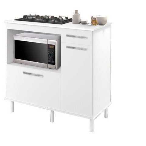 Balcao Honduras p/ cooktop 5 bocas p/ Forno elét. cor Branca PASSE BEM