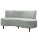 Ver imagem 4 de Sofá Living 2 Lugares 135cm Aang Pés Palito Veludo Cinza Claro G33 - Gran Belo