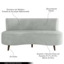 Ver imagem 7 de Sofá Living 2 Lugares 135cm Aang Pés Palito Veludo Cinza Claro G33 - Gran Belo