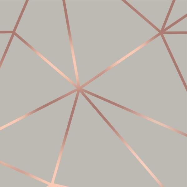 Papel de Parede Zar Grey Cinza Com Rose Gold - 2,00M - 3