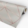 Papel de Parede Zar Grey Cinza Com Rose Gold - 2,00M - 2