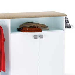 Tábua de Passar Roupa com Balcão 02 Portas Luna Branco 111 Cm - Pallazio - 3