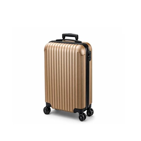 Mala Viagem Rigida Abs Bordo Pequena Giro 360 Mao Padrao Dourado