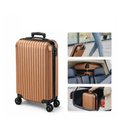 Ver imagem 4 de Mala Viagem Rigida Abs Bordo Pequena Giro 360 Mao Padrao Dourado