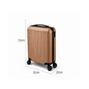 Ver imagem 5 de Mala Viagem Rigida Abs Bordo Pequena Giro 360 Mao Padrao Dourado