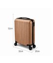 Ver imagem 5 de Mala Viagem Rigida Abs Bordo Pequena Giro 360 Mao Padrao Dourado