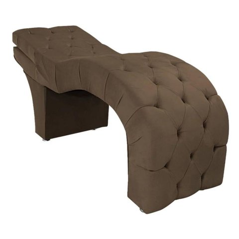 Maca Estética Estofada Reclinável Ergonômica Suede Marilia:marrom