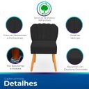 Ver imagem 3 de Cadeira Pétala para Sala de Jantar Confortável e Reforçada Suede