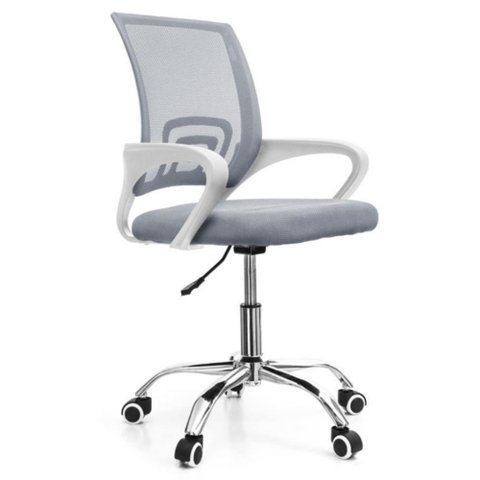 Cadeira de Escritório Secretária Base Cromada com Rodinha Fortt Lisboa