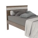 Ver imagem 2 de Cama de Solteiro para Colchão 88cm Nogal/branco Cm8010 Tecno Mobili