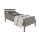 Ver imagem 3 de Cama de Solteiro para Colchão 88cm Nogal/branco Cm8010 Tecno Mobili