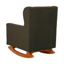 Ver imagem 6 de Poltrona C/ Puff Balanço Amamentação Aurora Suede Marrom - Lm Decor