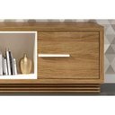 Ver imagem 2 de Estante P/ Sala até 65 Pol Pl3001/ra2002 Ripado C/ 1 Porta 180x120cm Natural/off White - Tecno