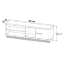 Ver imagem 4 de Estante P/ Sala até 65 Pol Pl3001/ra2002 Ripado C/ 1 Porta 180x120cm Natural/off White - Tecno