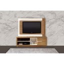 Ver imagem 1 de Estante P/ Sala até 65 Pol Pl3001/ra2002 Ripado C/ 1 Porta 180x120cm Natural/off White - Tecno