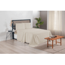 Ver imagem 1 de Jogo de Lençol Completo Casal Queen Size Versatile Ponto Palito 4 Peças Micropercal 300 Fios Cáqui