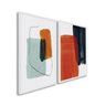 Quadro Decorativo Formas Abstratas 2 Telas 60x90cm para Sala Quarto Escritório - 1
