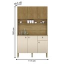 Ver imagem 2 de Kit de Cozinha 6 Portas Barcelona Vanilla Ripado